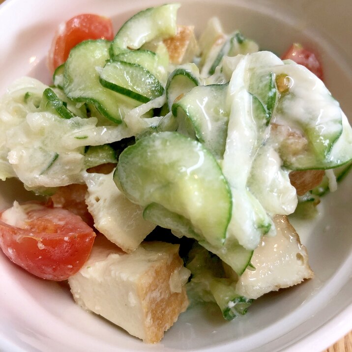 厚揚げと色々野菜のさっぱりサラダ